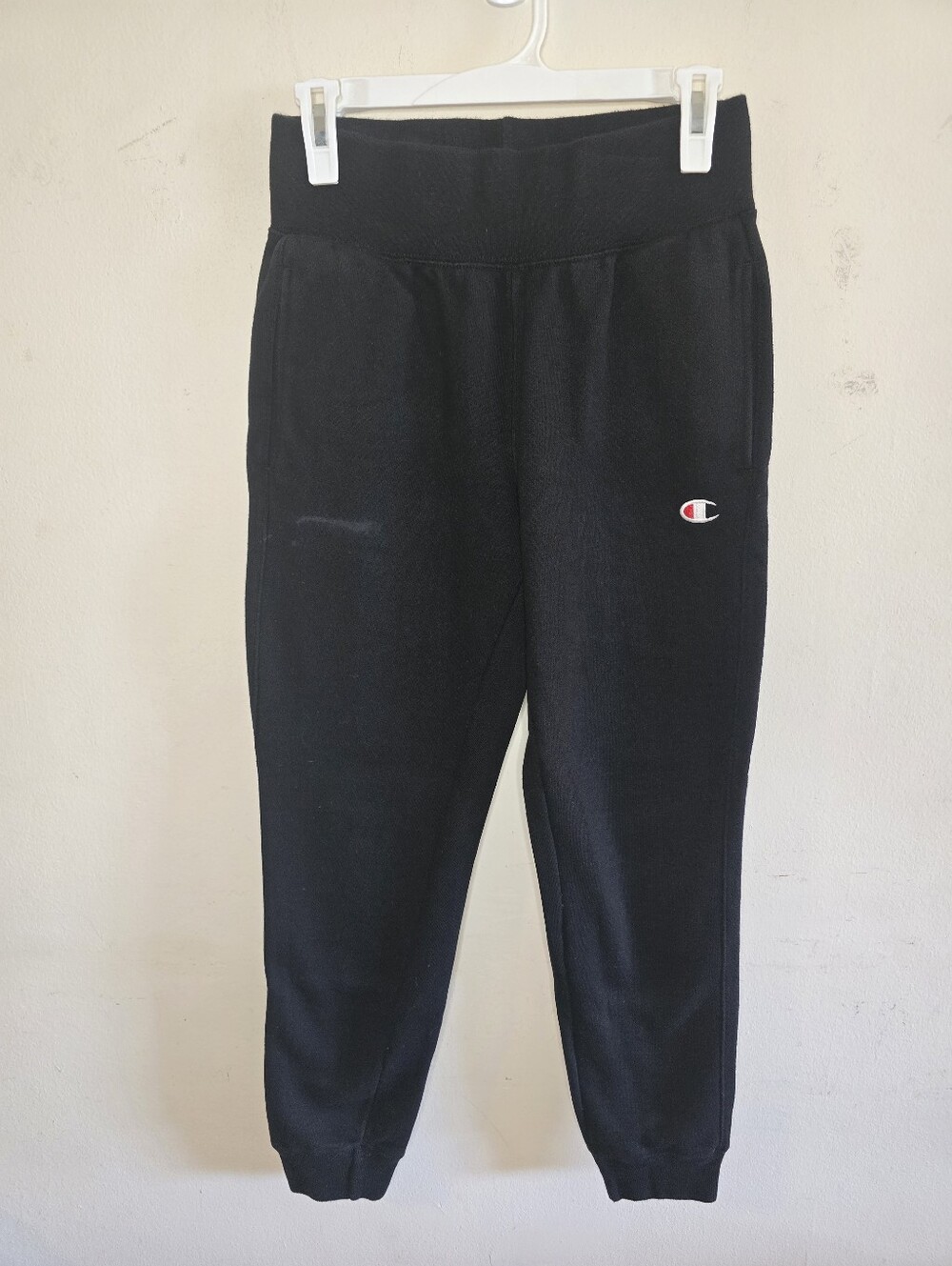 Champion Reverse Weave Jogger Sweatpants Women's Small Black Pocket Logo
